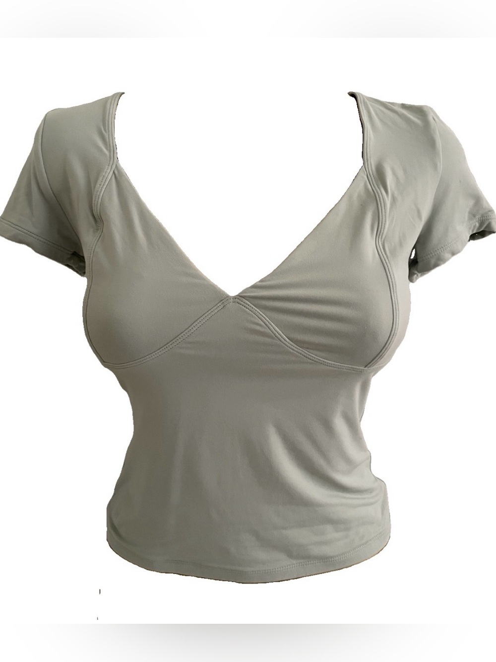 Qinsen Chic Sage Green Bustier Inspired Top Size Large